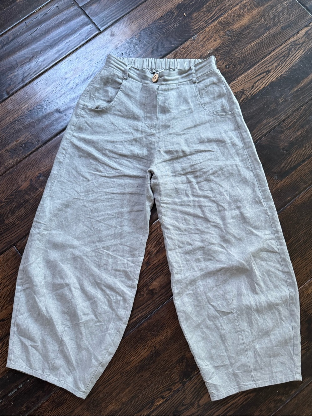 Linenfox Frankie Pants in Neutral Gray S-M